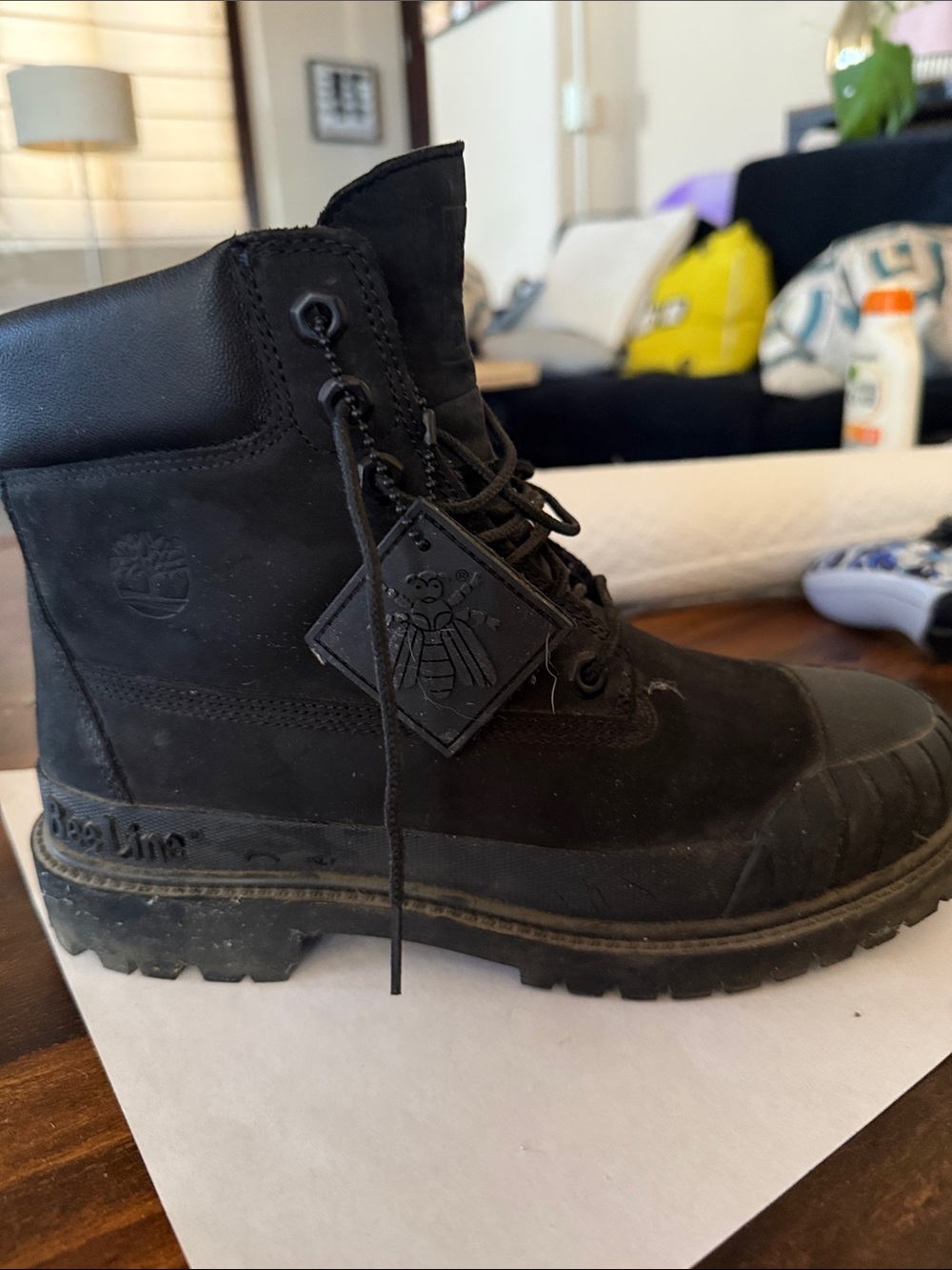 Timberland Bee Line  Black Men's Lace-Up Waterproof Work Boot